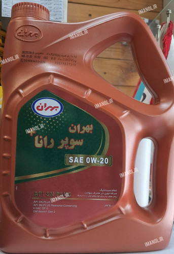 روغن موتور بهران سوپر رانا پلاس ۰w20 پنج لیتری SN PLUS)+SN)