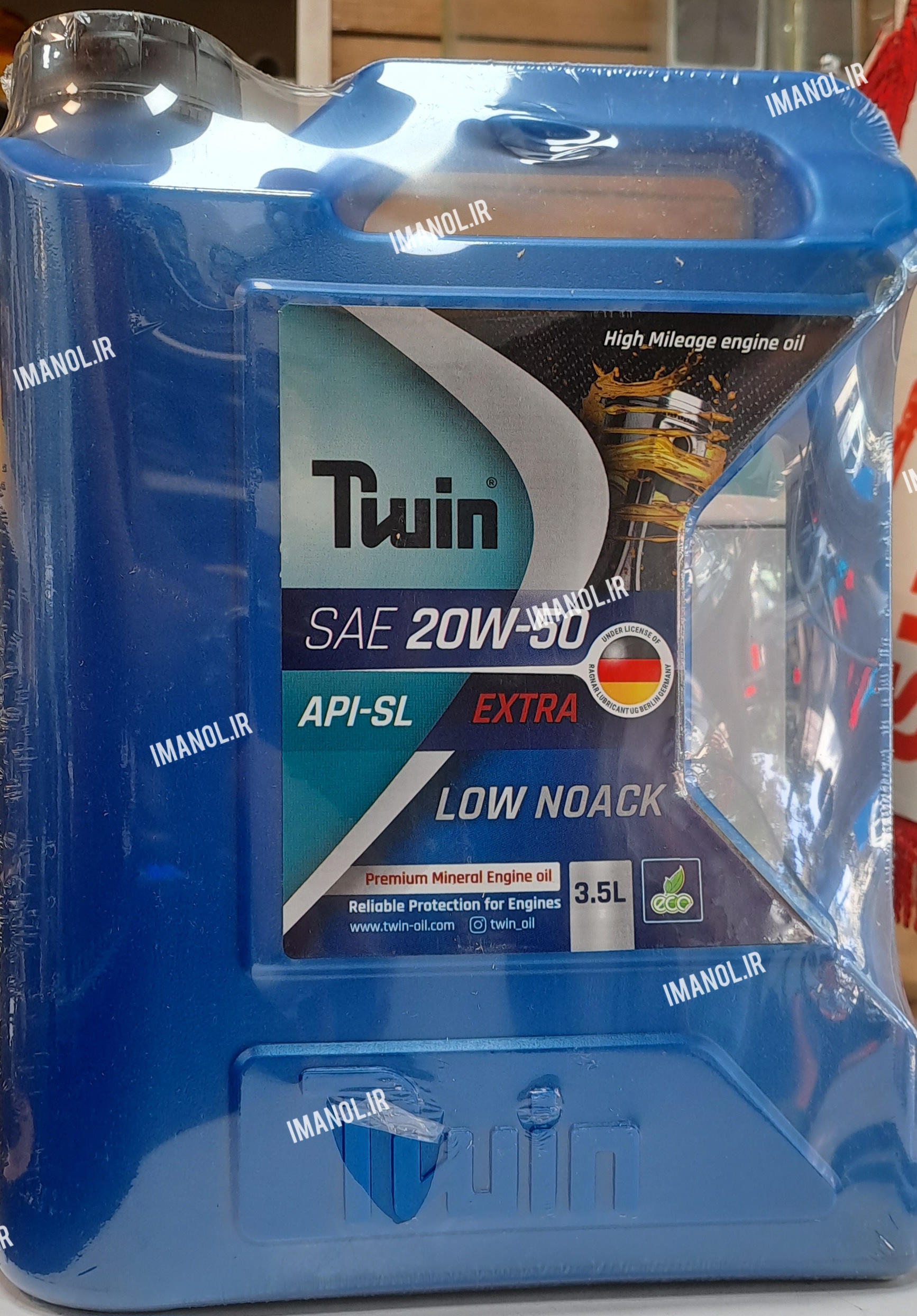 روغن موتور تویین Twin سه و نیم لیتری ۲۰w50 گرید SL