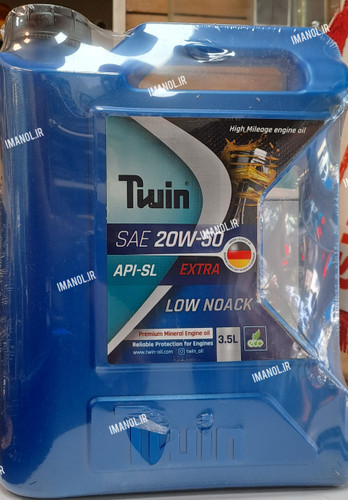روغن موتور تویین Twin سه و نیم لیتری ۲۰w50 گرید SL